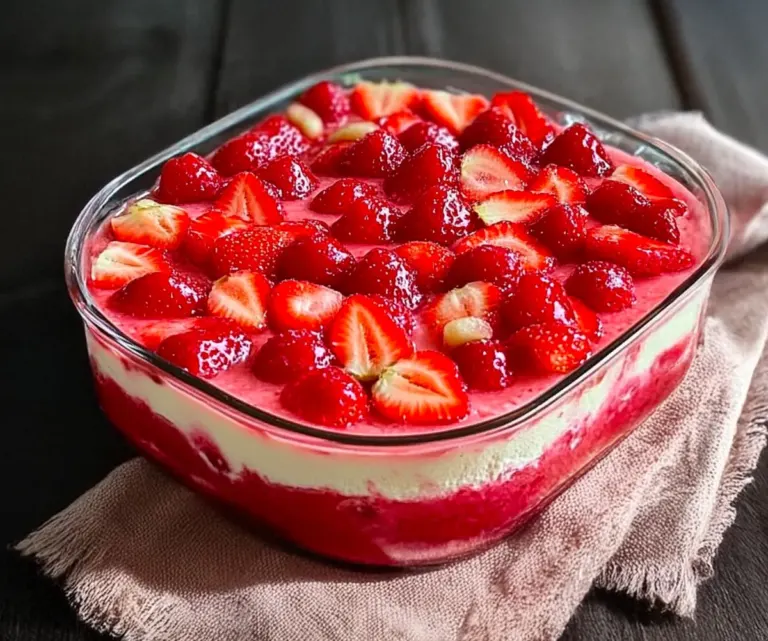 Gâteau Froid aux Fraises Sans Gélatine ni Crème 🍓