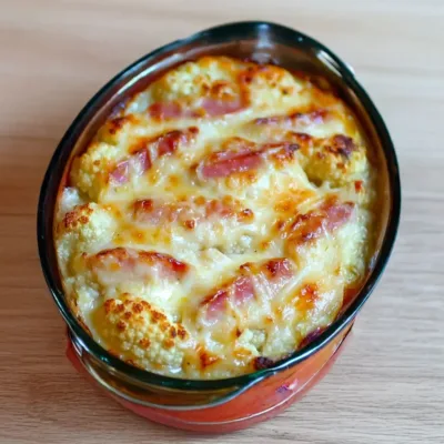 Gratin de Chou-Fleur au Jambon : Recette Savoureuse