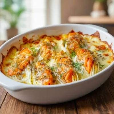 Gratin d’Endives au Saumon Fumé et Crème Citronnée