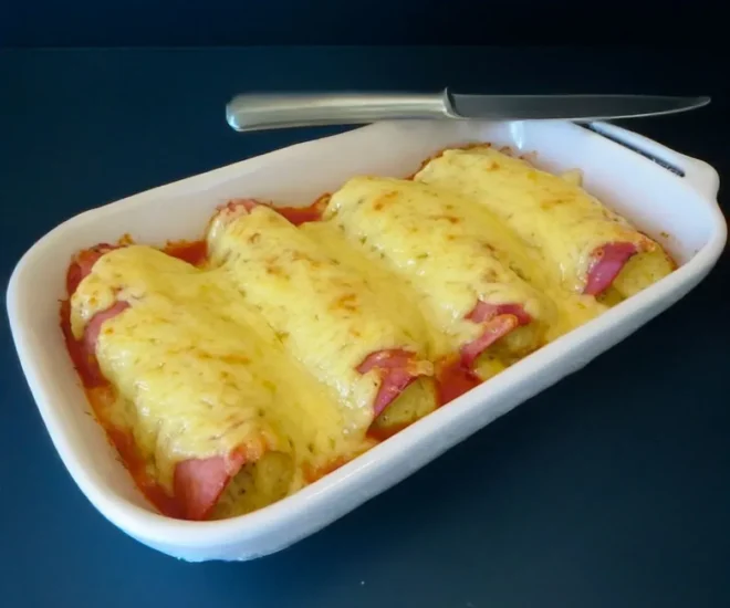 Jambon roulé à la purée et à la béchamel – Un plat gratiné ultra gourmand