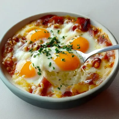 Œufs Cocotte au Fromage et Bacon : Recette Facile