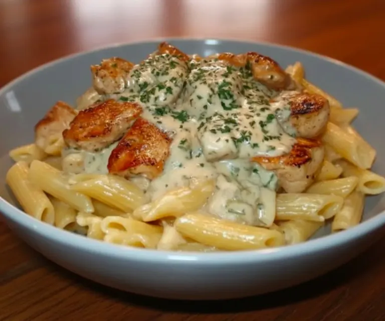 Pâtes au Poulet et Sauce Crémeuse au Boursin