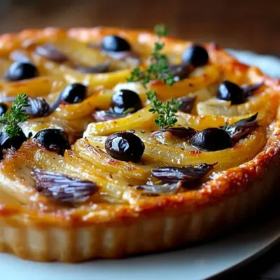 Pissaladière aux Olives Noires : Recette Niçoise