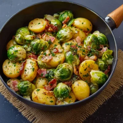 Poêlée de Choux de Bruxelles et Lardons Savoureuse