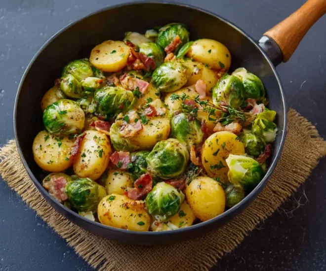 🥘 Poêlée de Choux de Bruxelles, Pommes de Terre et Lardons