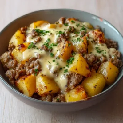 Poêlée de Viande Crémeuse & Pommes de Terre Express