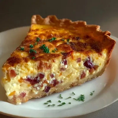 Quiche fondante aux lardons et fromage : un délice