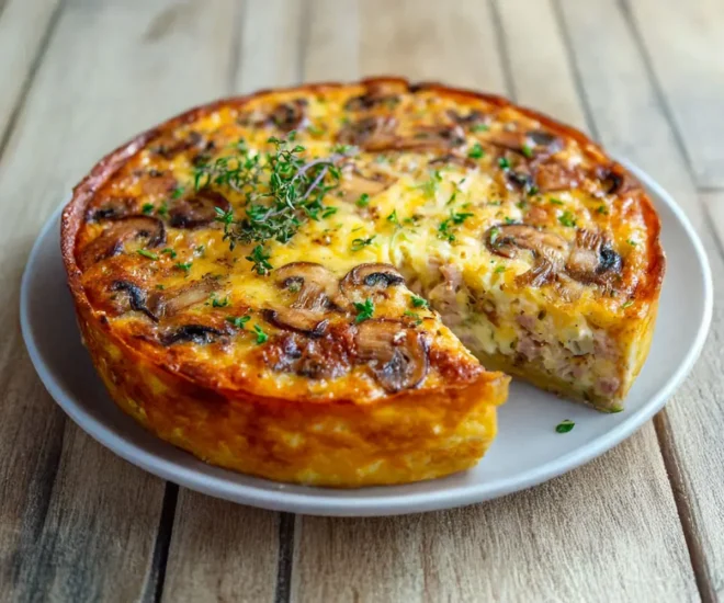 Quiche Sans Pâte au Thon & Champignons : Une Recette Facile et Savoureuse