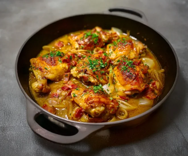 Ragoût de poulet au cidre 🍗🍎 : Une recette fondante aux accents normands