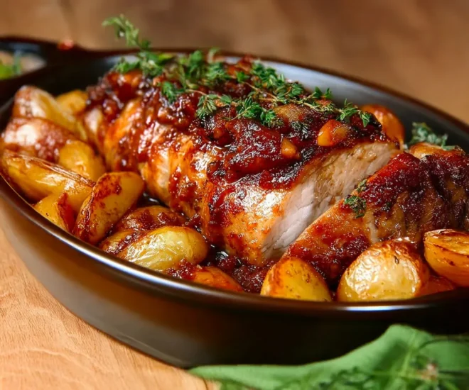 Rôti de porc aux pommes de terre fondantes : un plat familial irrésistible