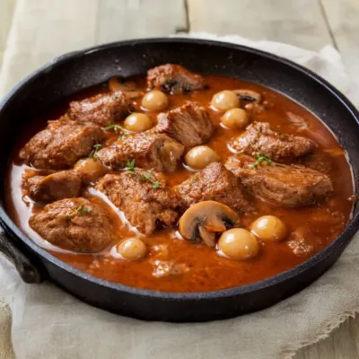 Sauté de veau Marengo traditionnel