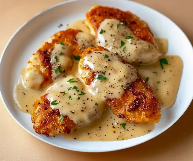 Aiguillettes de poulet à la crème de parmesan