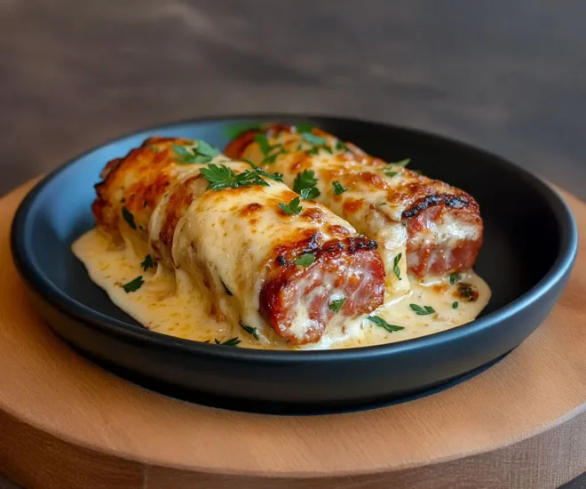 Andouillette gratinée au fromage et crème : un plat rustique et savoureux