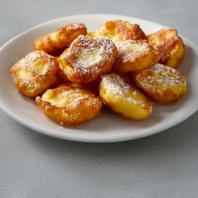 Beignets de pommes à la poêle, légers et savoureux