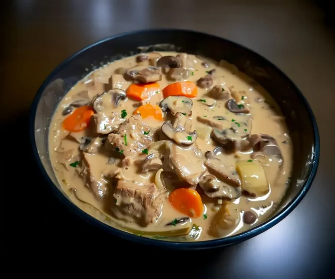 🥘 Blanquette de Veau Crémeuse aux Champignons et Carottes