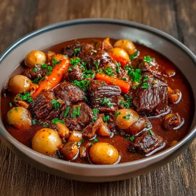 Bœuf Bourguignon Traditionnel : Recette Authentique