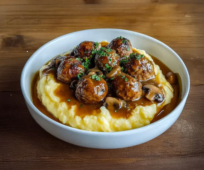 🍽️ Boulettes de viande Salisbury avec sauce aux champignons maison