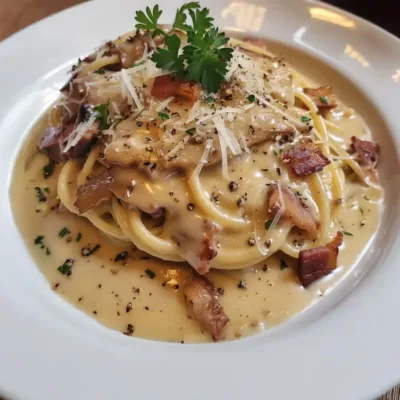 Carbonara au Bacon de Bœuf : Une Délicieuse Alternative