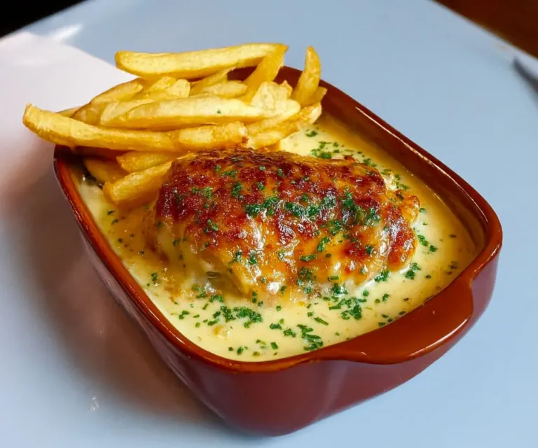 🍲 Cassolettes de Poulet au Maroilles et Frites Maison