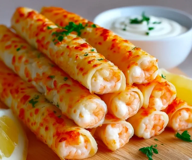🦐 Cigares Croustillants aux Crevettes et Ail