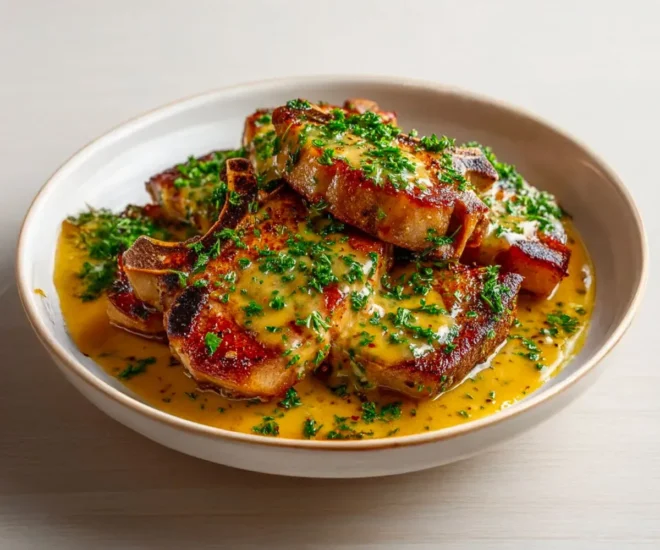 🍽️ Côtes de Porc Sauce Charcutière – Plat Savoureux et Réconfortant