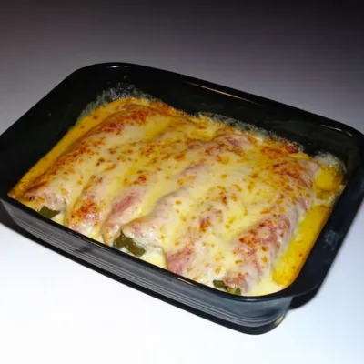 Courgettes façon Endives au Jambon : Gratin Léger