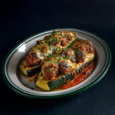 Courgettes Farcies Gratinées à la Viande