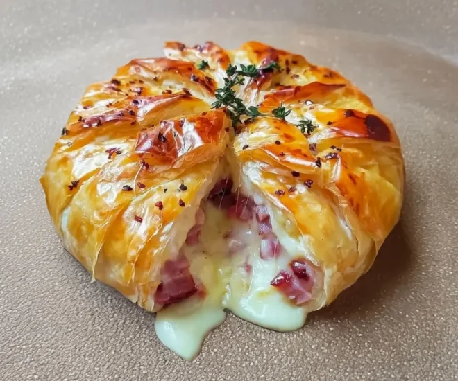 🧀 Feuilleté au Camembert et Lardons : Le fromage fondant qui fait craquer