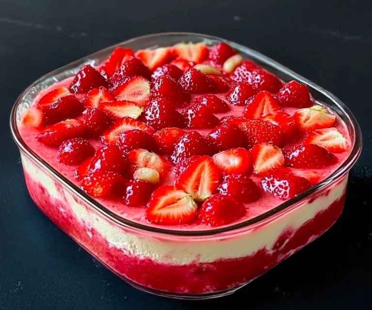 🍓 Gâteau Froid aux Fraises Sans Gélatine ni Crème : Léger, Fruité et Irrésistible !