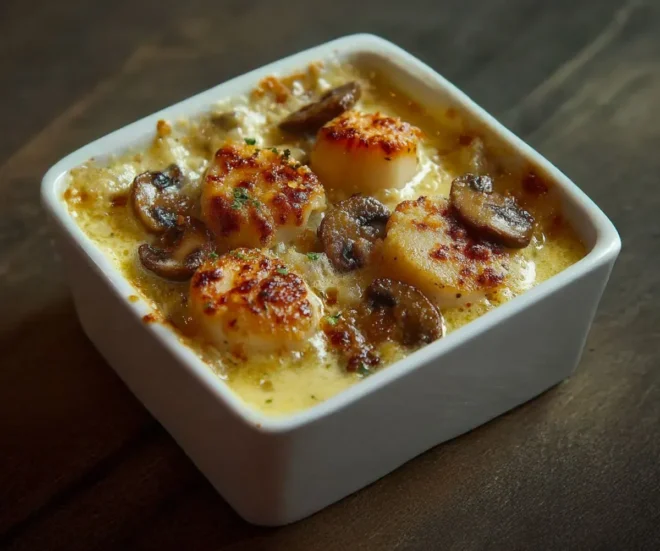 🐚 Gratin de Noix de Saint-Jacques Fondant au Parmesan