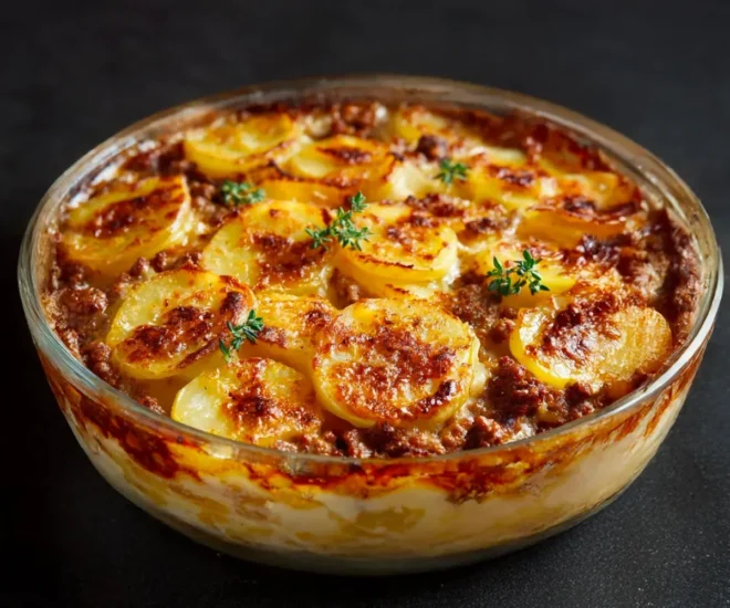 🥔 Gratin de Pommes de Terre au Bœuf Haché Fondant et Savoureux