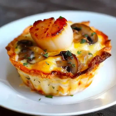 Mini quiches aux noix et champignons : apéro chic
