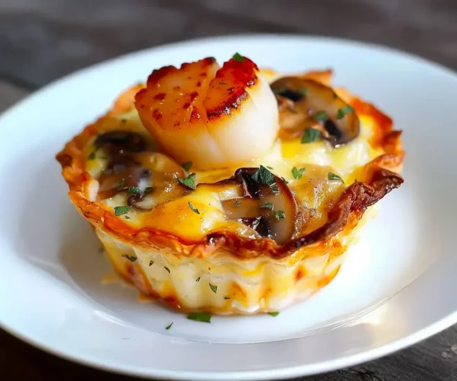 Mini quiches aux noix et champignons : un apéro chic et savoureux