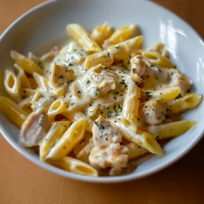 Pâtes au Poulet et Sauce Crémeuse au Boursin