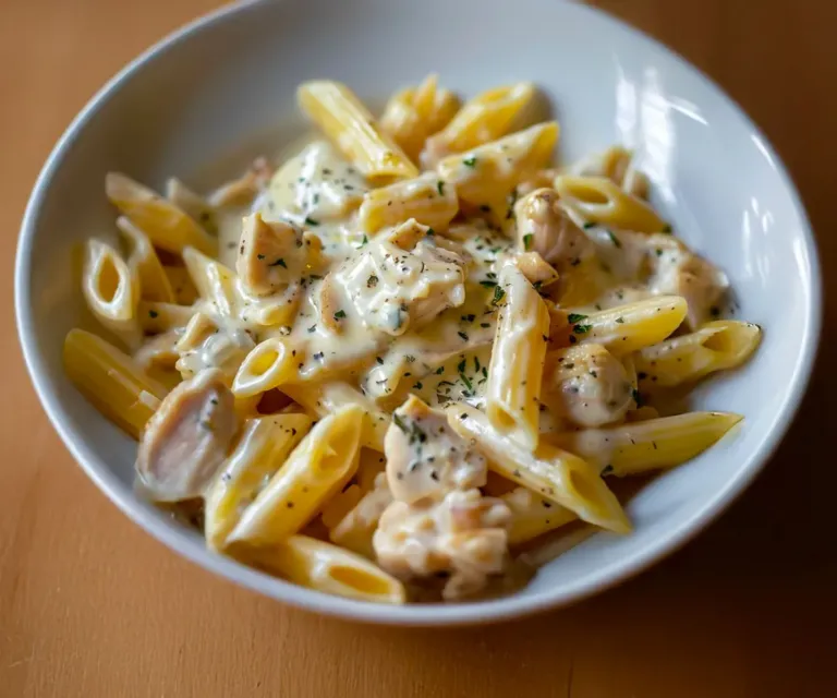 Pâtes au Poulet et Sauce Crémeuse au Boursin 🧄🍗