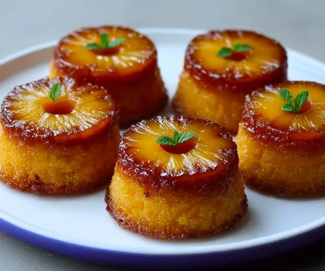 Petits Moelleux Renversés à l’Ananas et Mascarpone 🍍