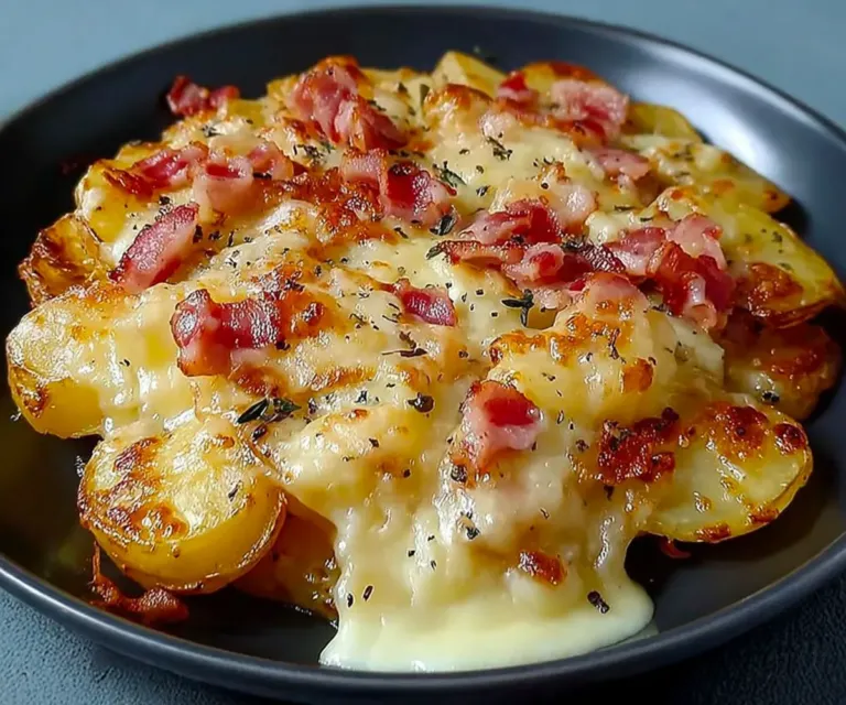 🥔 Poêlée de pommes de terre et lard fumé croustillant – Le classique irrésistible !