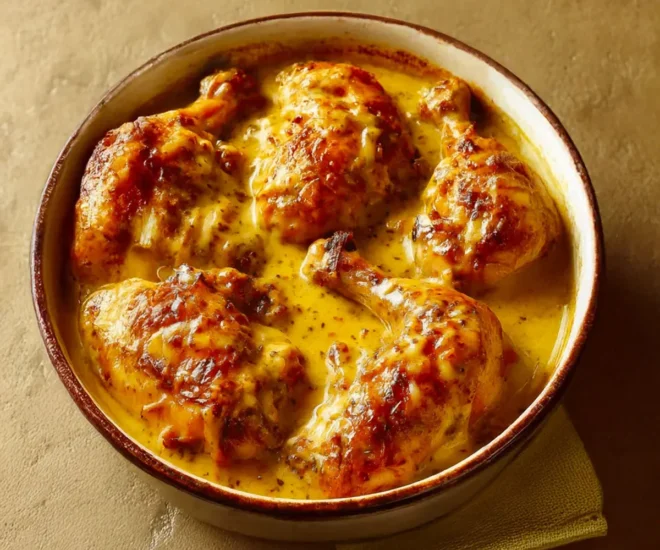 🍗 Poulet mijoté à la moutarde à l’ancienne fondant