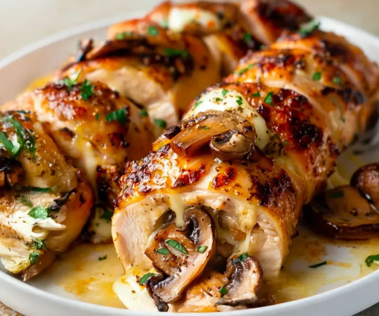 🍗 Roulades de Poulet Farcies aux Champignons et Fromage Fondant