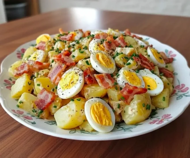 🥔 Salade de Pommes de Terre Gourmande aux Œufs & Lardons