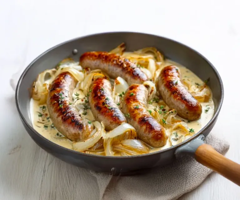 🌭🧅 Saucisses à la Moutarde & Oignons Fondants