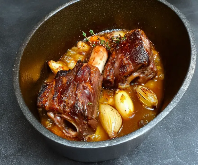 Souris d’Agneau Confites à la Cocotte et Miel Doux 🐑🍯