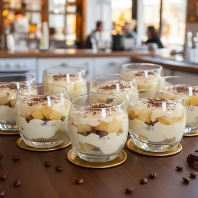 Tiramisu poire-chocolat en verrines : rapide et gourmand