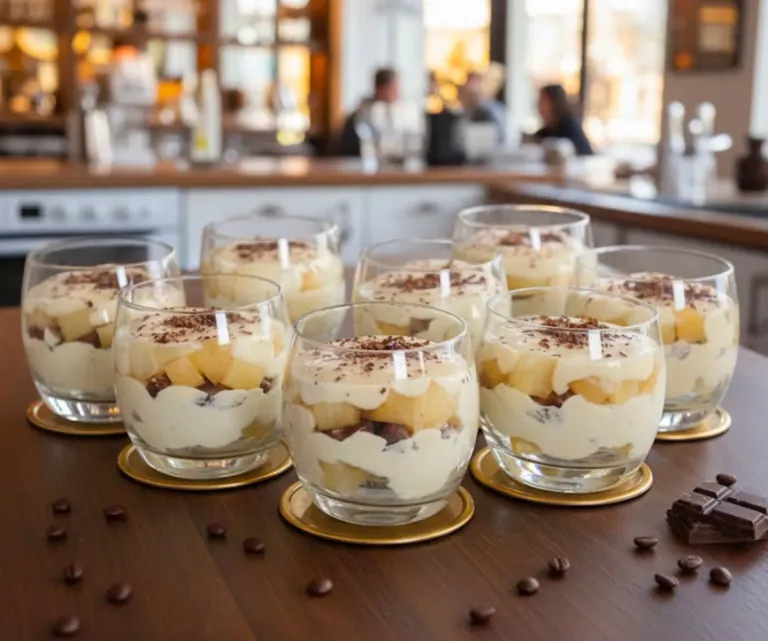 Tiramisu poire-chocolat en verrines : un dessert irrésistible et rapide