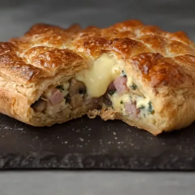 Tourte aux Champignons et au Jambon : Recette Facile