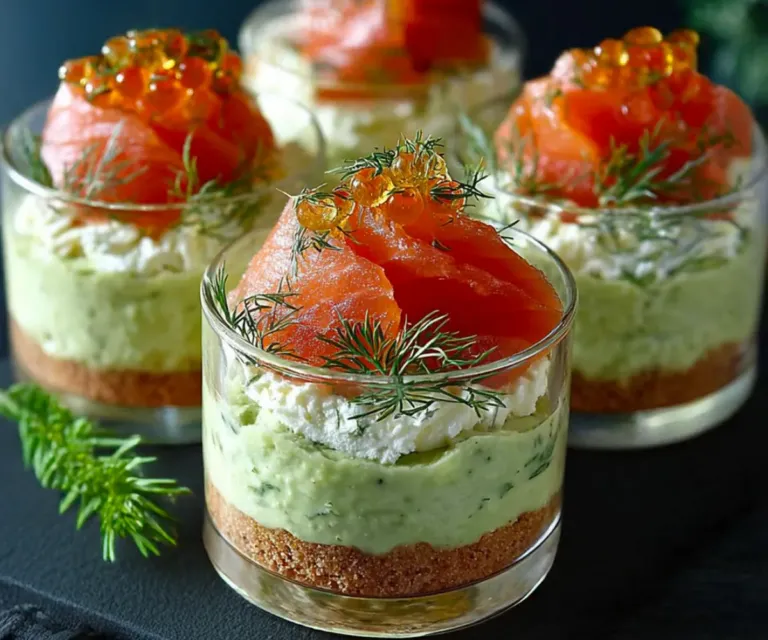 🥑 Verrines avocat & saumon fumé à l’aneth : l’élégance fraîche et gourmande