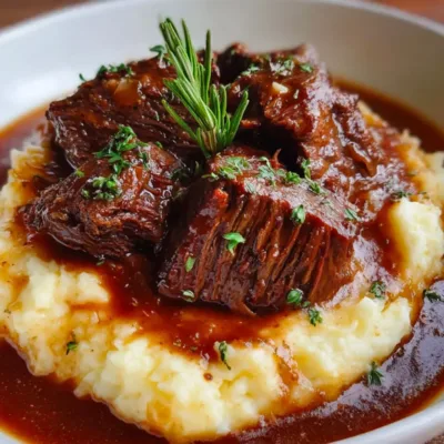 Bœuf Braisé en Sauce avec Purée Maison