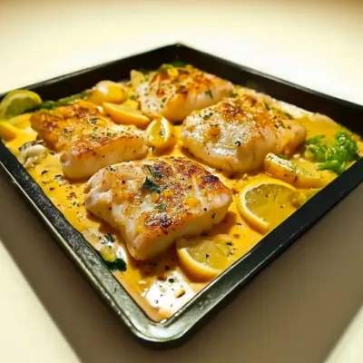 Cabillaud Crémeux au Citron au Four - Recette Facile