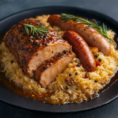 Choucroute garnie à la bière et aux épices