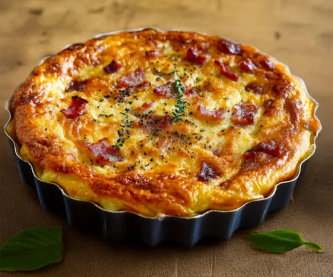 🥧 Clafoutis de Chou-Fleur au Jambon Léger